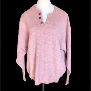London Fog Pullover Sweater XL Pink